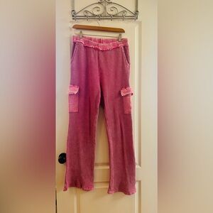 Le Lis pre❤️ pink soft ribbed pull-on pants.  LRG